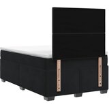  Boxspring krevet s madracem Crna 120 x 200 cm Baršun - Crna 120 x 200 cm Dizajn s rombovima | shoptok.hr