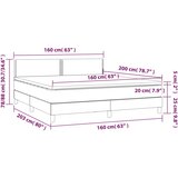  Krevet s oprugama i madracem ružičasti 160x200 cm baršunasti | shoptok.hr
