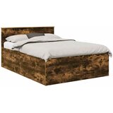 Krevetna konstrukcija s uzglavljem Dimljeni hrast 150 x 200 cm | shoptok.hr