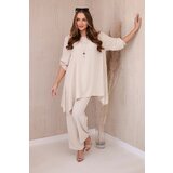 Kesi Set blouse + trousers with pendant beige Cijene