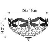 Endon 70722 - plafonsko svetlo tiffany dragonfly 2xE27/60W/230V prečnik 41 cm | Eponuda.com