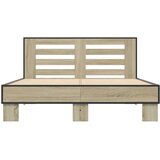 Posteljni okvir sonoma hrast 120x190 cm inž. les in kovina | Shoptok.si