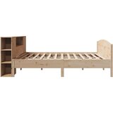  Krevet s regalom za knjige bez madraca 200 x 200 cm od borovine | shoptok.hr