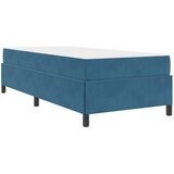 vidaXL Konstrukcija postelje z vzmetnico Temno modra 90 x 190 cm blago, (5000125991) | Shoptok.si