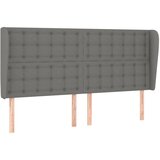 The Living Store vzglavje z ušesi temno sivo 183x23x118/128 cm blago - vzglavje, (21418821) | Shoptok.si
