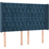  Uzglavlje tamnoplavo 163x16x118/128 cm baršunasto | shoptok.hr