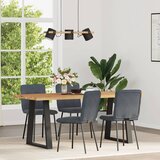 Furnova Jedilni stoli 4 kosi temno siv žamet, (21950465) | Shoptok.si