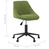  Okretna uredska stolica svjetlozelena baršunasta | shoptok.hr