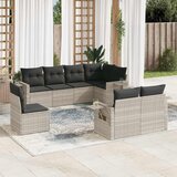  8-dijelni set vrtnih sofa od poliratana s jastucima svjetlosivi | shoptok.hr