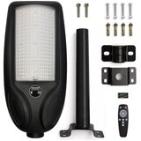  LED solarna ulična lampa VENICE 200W/12000 mAh IP65 crna, sa senzorom i prigušiva + daljinski upravljač | Eponuda.com