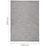  Vanjski tepih ravnog tkanja 140x200 cm smeđe-plava Slike