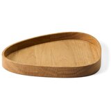 LIND DNA Dekorativna lesena škatla za shranjevanje v naravni barvi 26x23x3 cm Curve L – Cene