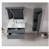 Hanah home Kupatilski ormarić sa umivaonikom i ogledalom (2 komada) Messina 100 v2 386 | Eponuda.com