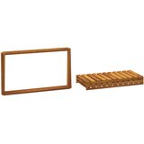  Sklopiva polica 3 razine smeđa 70x31x63 cm masivno drvo bagrema | shoptok.hr