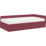  Kutni krevetni okvir s madracem Ostalo 2 pcs Crvena tkanina | Eponuda.com