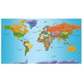  Samoljepljiva foto tapeta - World Map: Colourful Geography II 490x280 | shoptok.hr