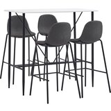 vidaXL Barska garnitura 5-delna blago temno siva | Shoptok.si