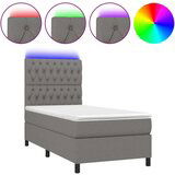  Box spring s madracem LED tamnosivi 90x200 cm tkanina | shoptok.hr