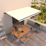 Tenda Avtomatsko zložljiva tenda 500x300 cm krem Cene