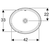 Geberit LAVABO PODGRADNI ISPOD RAVNE PLOČE OVALNI 480X390 GEBERIT 500.748.01.2 | ePonuda.com