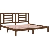  Posteljni okvir medeno rjav iz trdne borovine 200x200 cm, (20647688) | Shoptok.si