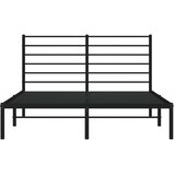  Metalni okvir za krevet s uzglavljem crni 140x190 cm | shoptok.hr
