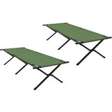  Sklopivi kamperski krevet 2 pcs Zelena 210 x 80 x 46 cm | shoptok.hr