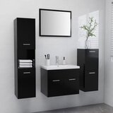 Maison Chic Komplet kopalniškega pohištva - Kopalniški sestavi črne barve iverna plošča, (21787391) | Shoptok.si