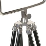  Trinožna stoječa svetilka črna trden mangov les 171 cm | Shoptok.si