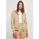 UC Ladies Women's organic terry hoodie with zipper in beige
