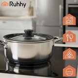 Ruhhy univerzalni stakleni poklopac 3-u-1 sa silikonskim rubom 24/26/28 cm | shoptok.hr