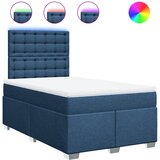 Maison Chic Box spring postelja - Vzmetna postelja z vzmetnico modra 120x190 cm blago SL5582, (21887353) | Shoptok.si