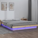  LED okvir kreveta 135 x 90 cm bračni od masivnog drva | shoptok.hr