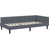  Kotni okvir postelje z matrico Drugo 2 pcs Siva Žamet, (5000123735) | Shoptok.si
