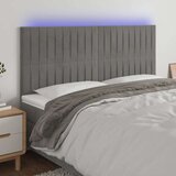  Uzglavlje svjetlosivo 160x5x118/128 cm baršunasto | shoptok.hr