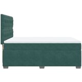 vidaXL Box spring postelja z vzmetnico temno zelena 140x200 cm žamet, (21307035) | Shoptok.si