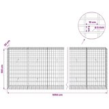  Gabion s žicom debljine 5 mm i mrežom 5x10 cm 1050x30x100 cm - 30 cm 100 cm 1050 cm | shoptok.hr