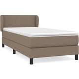  Krevet s oprugama i madracem smeđesivi 90x200 cm od tkanine | shoptok.hr