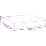  Paletni podni jastuk od tkanine 60 x 60 x 8 cm smeđe-sivi | shoptok.hr