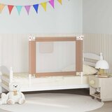  Sigurnosna ograda za dječji krevet smeđe-siva 100x25 cm tkanina | shoptok.hr