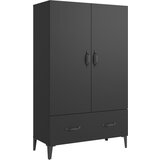 Furnova Visoka omarica črna 70x31x115 cm inženirski les, (21949742) | Shoptok.si