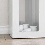  Strani šal Visok sijaj bela 59 x 35 x 100,5 cm Konstruiran les, (5000107735) | Shoptok.si