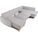 Bonami Selection Svijetlo siva sklopiva/s prostorom za odlaganje kutna garnitura od samta (s desnim kutom/u obliku slova "U") Tori – | shoptok.hr