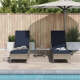  Ležaljka 3 pcs Siva i tamnoplava 200 x 55 x 92 cm poliratan | shoptok.hr