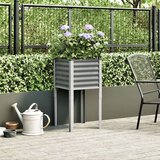 vidaXL Vrtna sadilica siva 45x45x88 cm čelična | shoptok.hr
