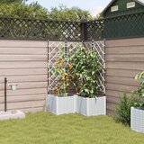  Vrtna saksija 3 pcs Bijeli 80 x 80 x 142 cm Plastika | shoptok.hr