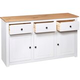  Komoda od borovine bijela 135 x 40 x 80 cm asortiman Panama | shoptok.hr