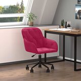  Okretna uredska stolica crvena boja vina baršunasta | shoptok.hr