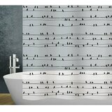 Diaqua Peva zavesa za prho Birds (Š x V: 180 x 200 cm, Črna/Bela) | Shoptok.si