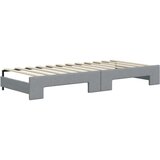  Izvlečna dnevna postelja s predali svetlo siva 80x200 cm blago | Shoptok.si